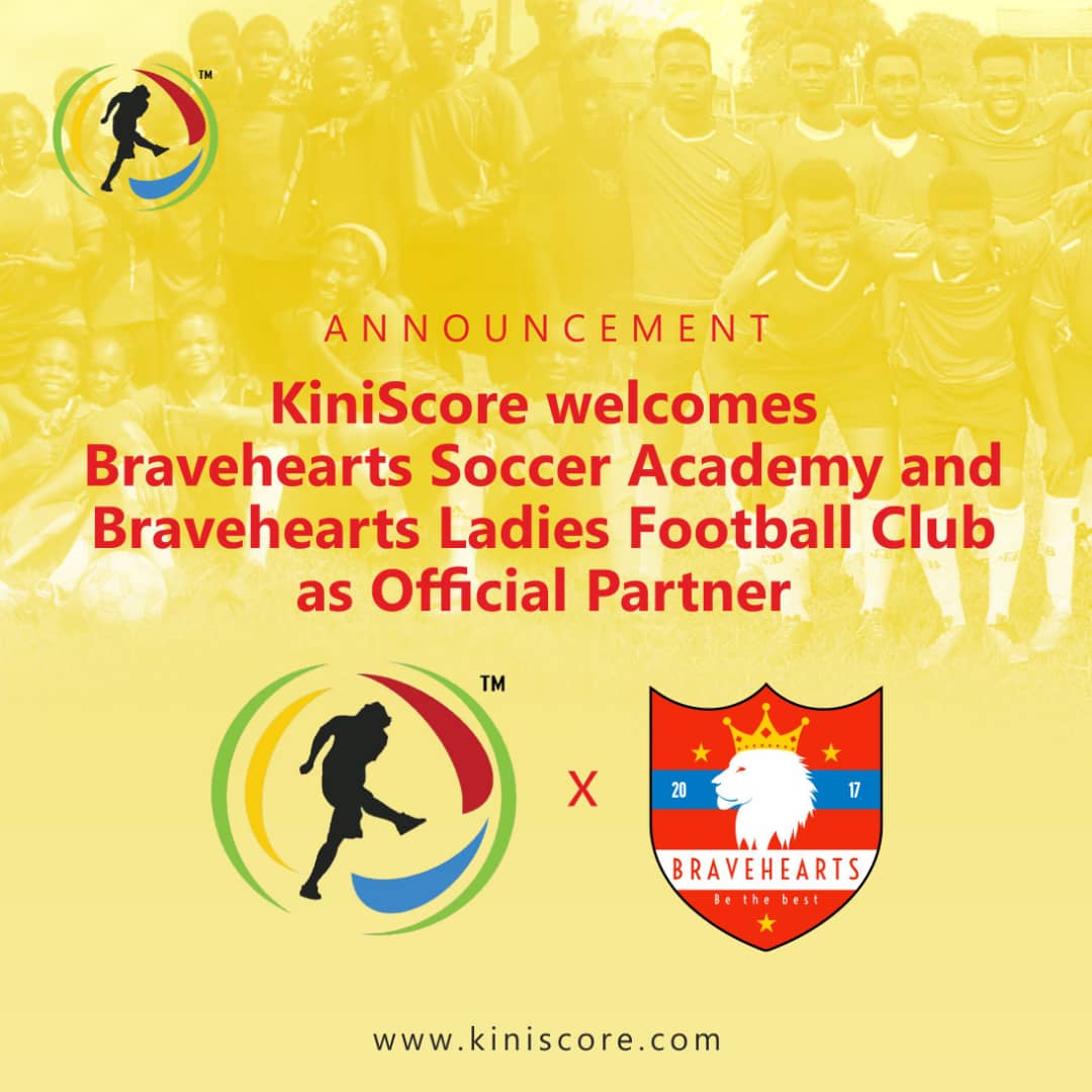 Bravehearts Academy and Bravehearts Ladies Football Club Joins KiniScore Clubs Exclusive Program